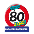 Verkeersbord wenskaart 80 jaar