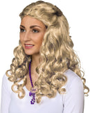 Pruik lang gekruld blond