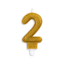 Cijferkaars glitter goud 0 - 9