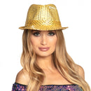 Hoed Popstar glitter / pailletten , div. kleuren