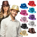 Hoed Popstar glitter / pailletten , div. kleuren