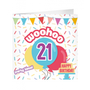 Kaart XL 21 jaar (23x23cm)