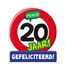 Verkeersbord wenskaart 20 jaar