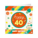 Kaart XL 40 jaar (23x23cm)