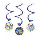 Hangdeco Swirl Cartoon Happy Birthday