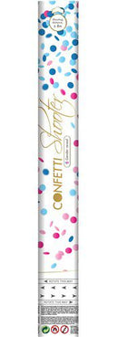 Confetti kanon 40 cm Gender Reveal, diverse kleuren