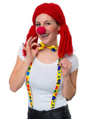 Accessoire-set Clown (bretels, strik en neus)