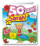 Kaart Cartoon Sarah 50 jaar