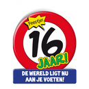 Verkeersbord wenskaart 16 jaar