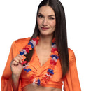 Hawaii bloemen krans oranje/r/w/b