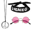 Accessoireset Peace (hoofdband, bril en ketting)