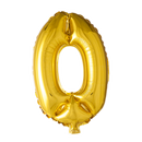 Folie Cijfer ballon 34"/86cm 0-9 Goud, wordt met helium gevuld verstuurd