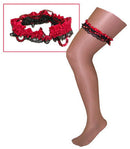 Kousenband rood/zwart