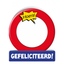Verkeersbord wenskaart Hoera Gefeliciteerd