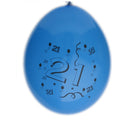 Ballonnen bedrukt 21. 10 stuks assorti kleuren