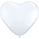 Ballonnen Hartjes Wit Q6 10 stuks