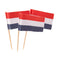 Vlagprikkertjes Nederland rood, wit, blauw 50 stuks