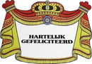 Hulde bord Hartelijk Gefeliciteerd