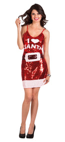 Kerstjurk I love Santa M
