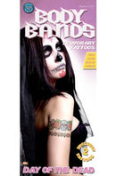 Tijdelijke Tattoo Body Band 'Day of the Dead' 2 stuks