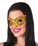 Oogmasker pailletten goud