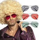 Party Bril retro zilver