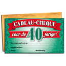 Cadeau-cheque 40 Jarige