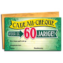 Cadeau-cheque  60 Jarige