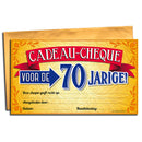 Cadeau-cheque 70 Jarige