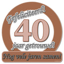 Verkeersbord Huldeschild 40 jaar Getrouwd