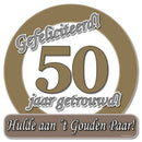 Verkeersbord / Huldeschild  50 jaar  Getrouwd