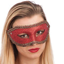 Oogmasker glitter rood