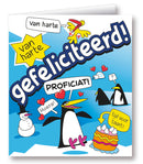 Kaart Cartoon Gefeliciteerd