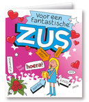 Kaart Cartoon Zus