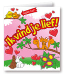 Kaart Cartoon Ik vind je lief