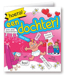 Kaart Cartoon Hoera een dochter