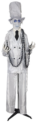 Chique Zombie met kettingen met licht beweging en geluid. Standing Animated Man
