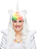 Pruik Unicorn wit