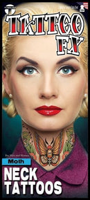 Tijdelijke Neck Tattoo Mot