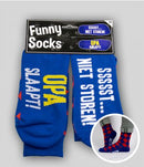 Funny socks Opa slaapt sssst