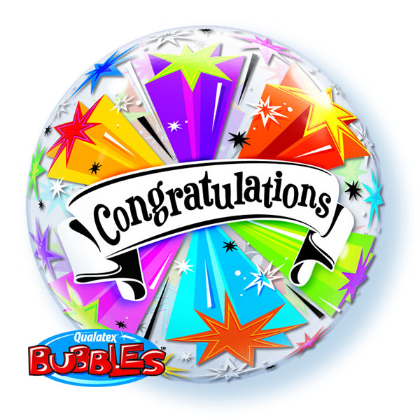Bubble helium ballon Congratulations