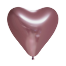 Ballonnen Hart Chrome Rose Gold verpakt per 6 stuks