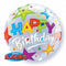 Bubble helium ballon Happy Birthday sterren