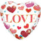 Folie helium ballon Love jewel hearts