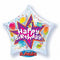 Bubble helium ballon Happy Birthday Star