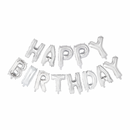 Folie letters slinger Happy Birthday 16"/40cm, verkrijgbaar in diverse kleuren