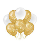 Ballonnen gold/white 8 stuks