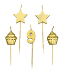Party cake candles 1-10 jaar