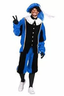 Pieten kostuum "Populair" zwart/blauw