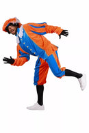 Pieten kostuum "Populair" blauw/oranje
